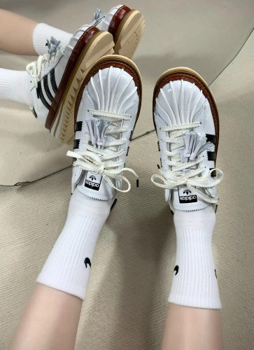 【💥히트 상품】CLOT x 아디다스 오리지널 슈퍼스타 키높이 스니커즈 흰색 IH3132 photo review
