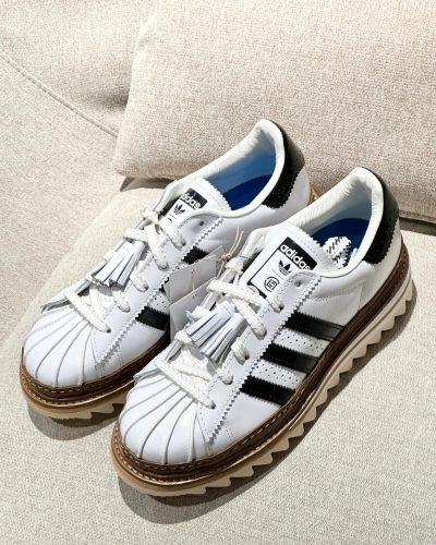 【💥히트 상품】CLOT x 아디다스 오리지널 슈퍼스타 키높이 스니커즈 흰색 IH3132 photo review