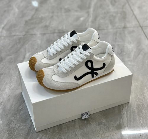 【👑2025 인기 순위 TOP1】LOEWE Ballet Runner 2.0 나일론 소가죽 라이프 캐주얼화 화이트 LLBR282X01-2101 photo review