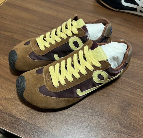 【🥰2025 핫한 신상】LOEWE Ballet Runner 2.0 나일론 소가죽 라이프 캐주얼화 브라운 LBR2282X11-4865 photo review