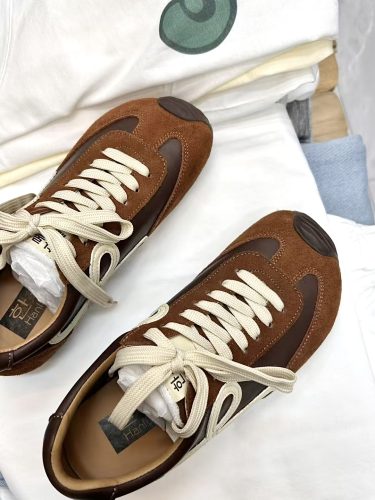 【🥰2025 핫한 신상】LOEWE Ballet Runner 2.0 나일론 소가죽 라이프 캐주얼화 브라운 LBR2282X11-4865 photo review