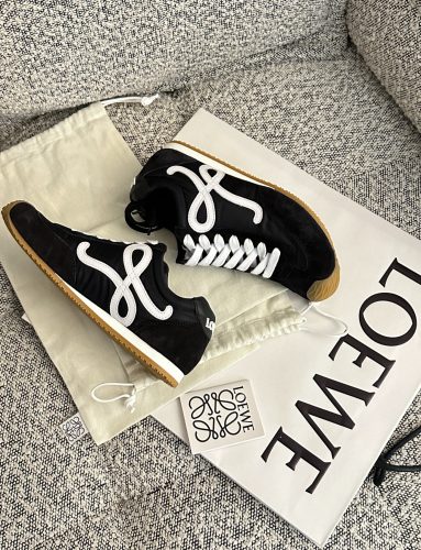 【🥰2025 핫한 신상】LOEWE Ballet Runner 2.0 나일론 소가죽 라이프 캐주얼화 블랙 M816282XB3-1102 photo review