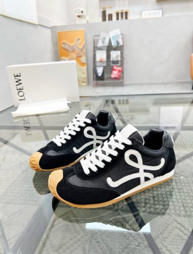 【🥰2025 핫한 신상】LOEWE Ballet Runner 2.0 나일론 소가죽 라이프 캐주얼화 블랙 M816282XB3-1102 photo review