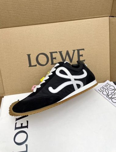 【🥰2025 핫한 신상】LOEWE Ballet Runner 2.0 나일론 소가죽 라이프 캐주얼화 블랙 M816282XB3-1102 photo review